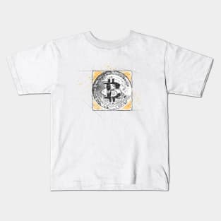 Bitcoin BTC Sketch Kids T-Shirt